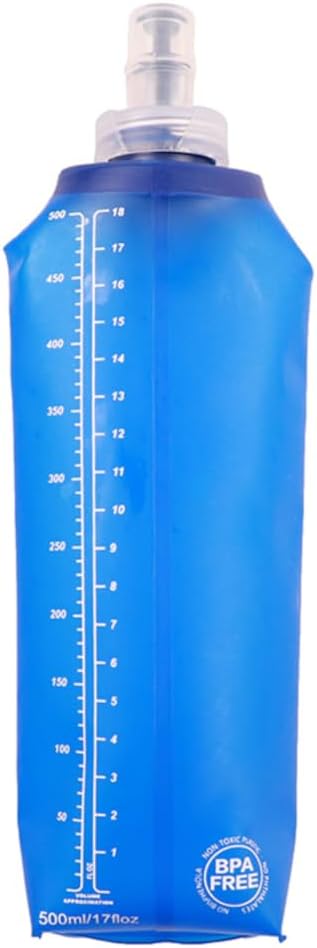 Squeeze Dobrável 500ml – Garrafa de Água Compacta para Esportes, Viagens e Academia (Azul)