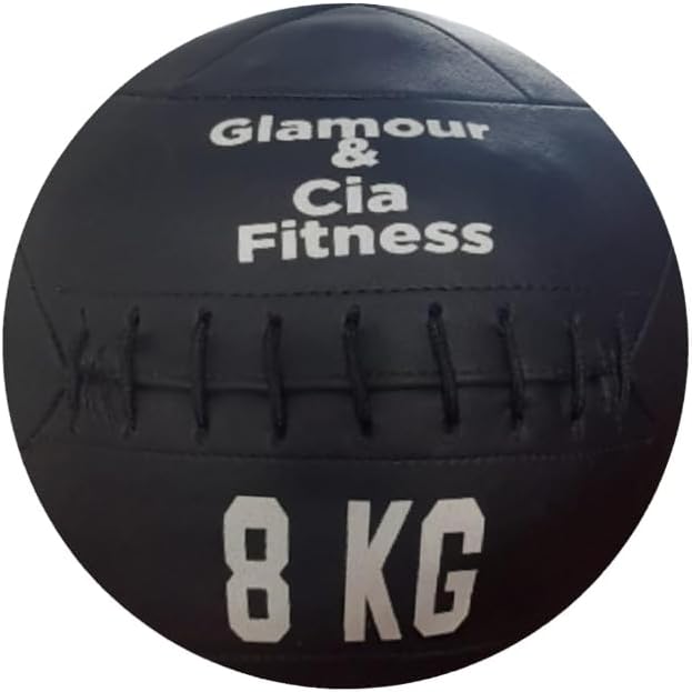 Wall Ball De 8Kg Em Sintético Para Academia Treinos De Fortalecimento Musculação