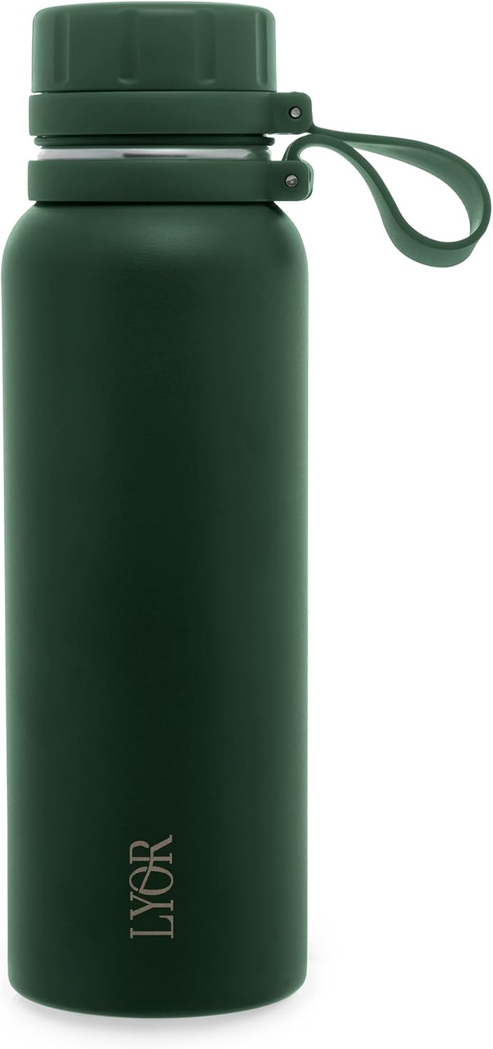 LYOR – Garrafa Térmica de Aço Inox Explorer Verde 650ml