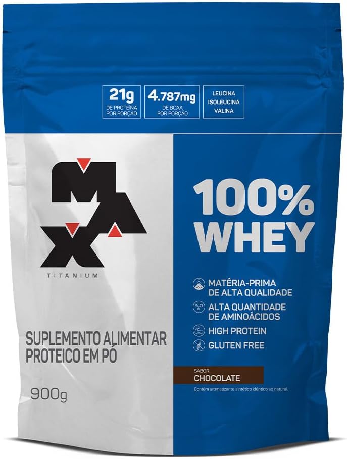 Max Titanium 100% Whey – 900G Refil Chocolate –