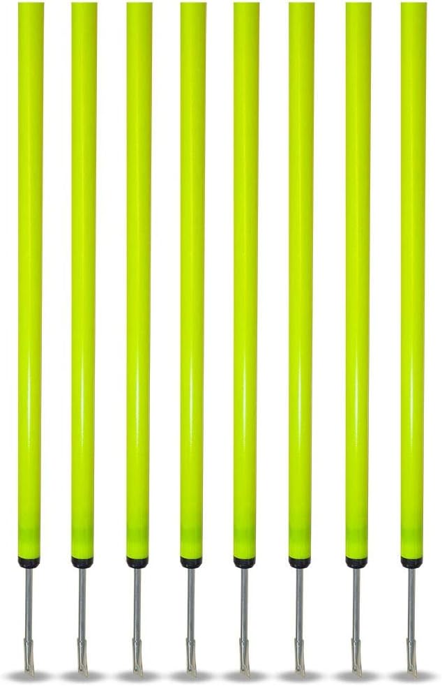 Acte Sports Estacas de Treinamento Estacas de Agilidade com 1,7m de Altura, Amarelo Neon, T77