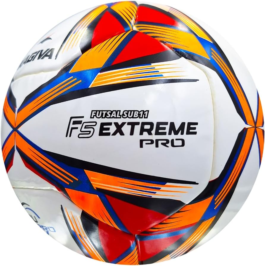 Bola de Futsal F5 Brasil Extreme 11 PRO Laranja, Azul e Vermelho – Topper