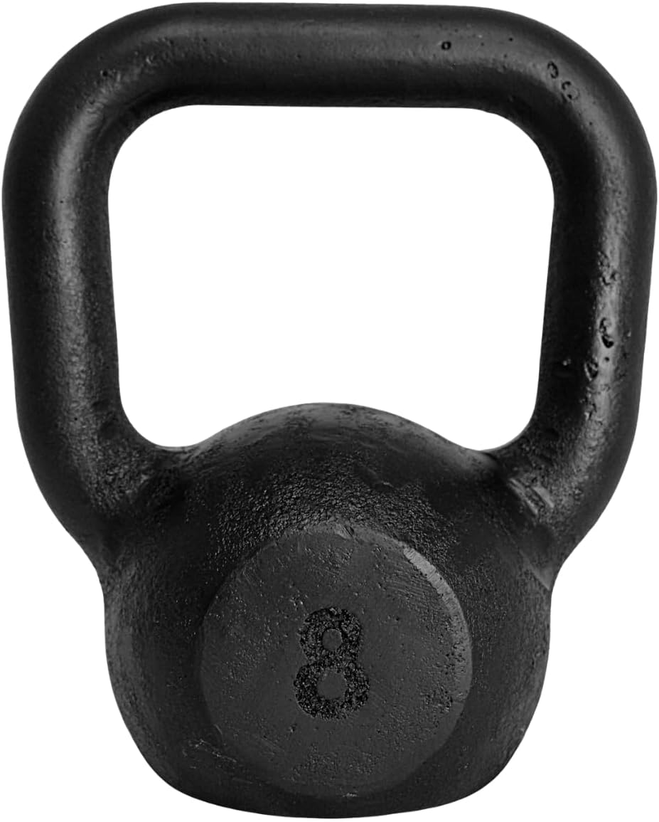 Kettlebell de Ferro Fundido Pintado 8 Kg Preto