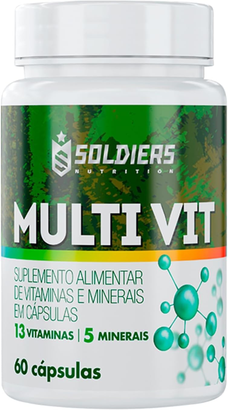 Soldiers Nutrition, Multivitamínico 60 Caps – 5 Minerais – 13 Vitaminas – Soldiers Nutrition