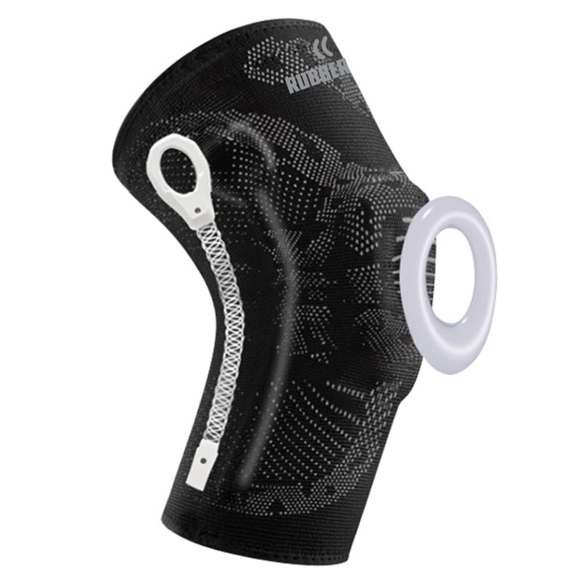 Joelheira de Compressão Profissional Snake para proteção e recuperação do joelho Premium Rubber Fit (M)