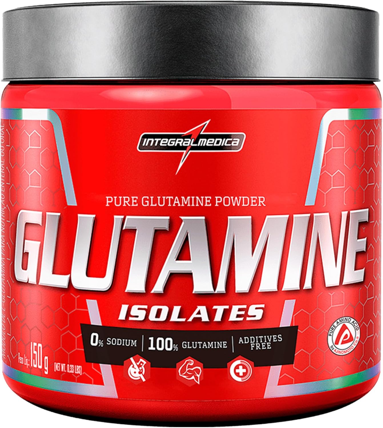 Glutamine 150g – L-glutamina Isolada 100% Sem Sabor – Integralmédica