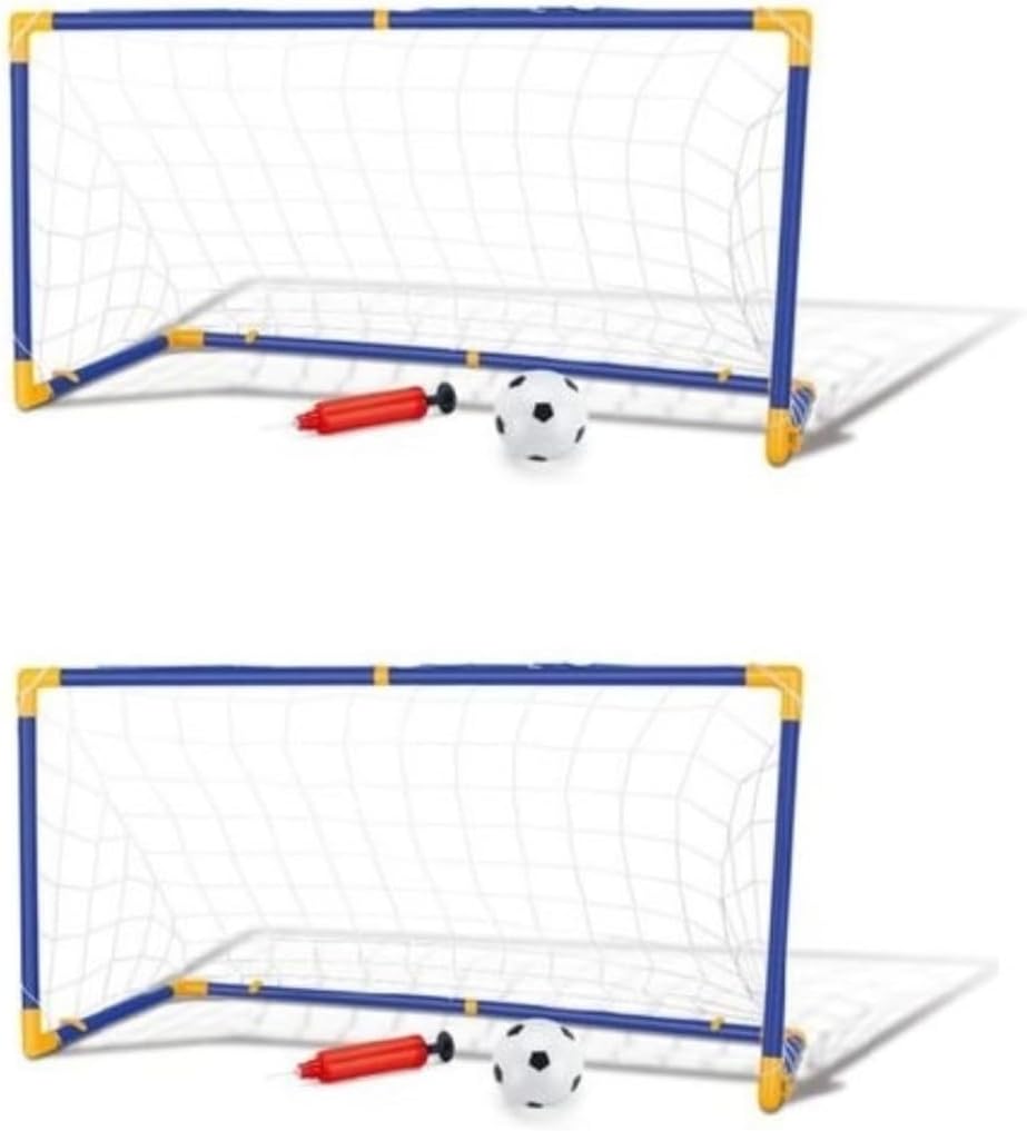 Kit 2 Traves e Bola Infantil Chute a Gol com Rede Bomba Brinquedo Golzinho Futebol DM Toys DMT5075