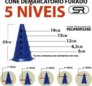 10 Pratos P/Circuito Agilidade + 10 Cones Furados Funcional