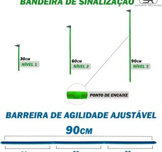10 Cones Barreiras +10 Pratos + Escada Agilidade + 03 Cordas