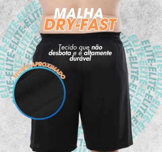 Kit 2 Calção Plus Size Elite Bermuda com Bolso Dry Fit Masculino Adulto