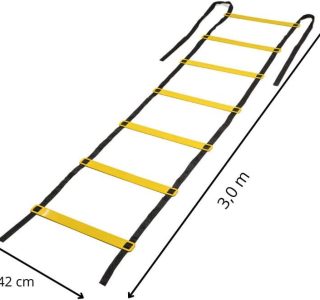 Kit Funcional Agilidade Preto Treinamento Treino Futebol Futsal 10 Cones 10 Chapéu Chinês Escada 7 Degraus
