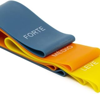 Acte, Kit com 3 Faixas Elásticas Mini Band T71 Com Intensidades Leve Médio e Forte, Diversas Cores
