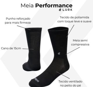 Meia Performance Duo Branco/Rosa Lurk Tamanho: (37-42)