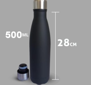 Garrafa De Água Portatil Inox Térmica Squeeze Com Camada Dupla Para Academia Esporte 500 ML Quente Frio UTIMAIS+ (Rosa)