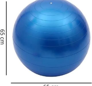 Bola De Pilates e Yoga Com Bomba De Ar 65cm Antiderrapante Para Exercícios e Alongamentos Fortalecimento Fisioterapia Flexibilidade Fitness Ginástica