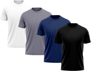 Kit 4 Camisetas Masculina Dry Fit Manga Curta Proteção Solar UV Térmica Academia Treino Caminhada Esporte Camisa Praia
