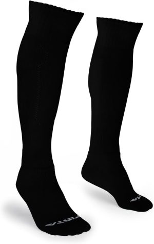 1 Par Meião Futebol Jogador Profissional Tam 38 Ao 45 Cor Preto