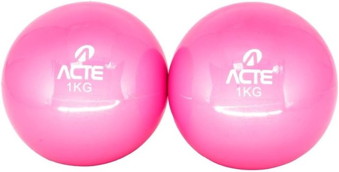 Acte, Par de Bolas Tonificadoras de 1Kg – Rosa