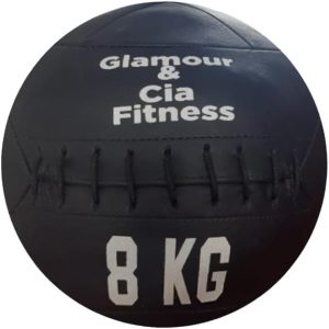 Wall Ball De 8Kg Em Sintético Para Academia Treinos De Fortalecimento Musculação