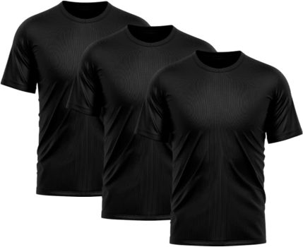 Kit 3 Camisetas Masculina Proteção Solar UV Lisa Treino Camisa