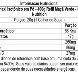 Sudract Isotônico Em Pó Hydramaxi – Rende Até 10 Litros – Energy Drink – Pré E Durante Os Treinos (Maçã Verde)