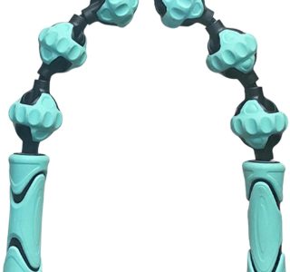 oshhni Rolo de massagem para homens e mulheres, flexível, compacto, manual, confortável, ferramenta de massagem muscular, versátil para cintura, costas,