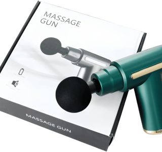 Massageador Elétrico Pistola Muscular Profissional Recarregável 4 Ponteiras Massagem Relaxante Alívio Dores Pós-Treino Miofascial Fitness Corpo Inteiro Esportivo Portátil Silencioso Premium