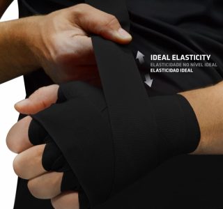 Bandagem Elástica Muvin 5 Metros Com Fechamento em Fecho de Contato e Alça Para Polegar – Atadura de Proteção Para Mãos e Punhos – Faixa de Boxe – Muay Thai – MMA – Artes Marciais – Treino – Unissex