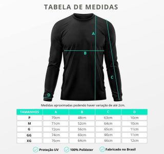 Kit 3 Camisetas Masculina Manga Longa Térmica Proteção Solar UV Dry Fit Segunda Pele X