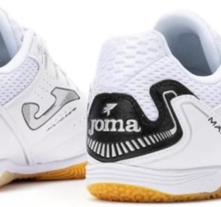 Chuteira de Society Joma Maxima Branco e Prata