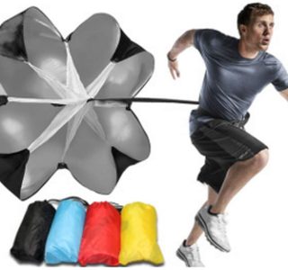 MICHEALWU Treino de velocidade de corrida, 142.2 cm broca de velocidade resistência paraquedas corrida Sprint Chute futebol futebol esporte treinamento de velocidade