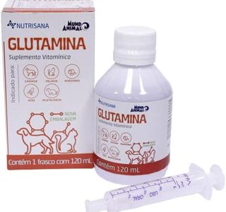 Mundo Animal Suplemento Alimentar Nutrisana Glutamina – 120mL, vermelho
