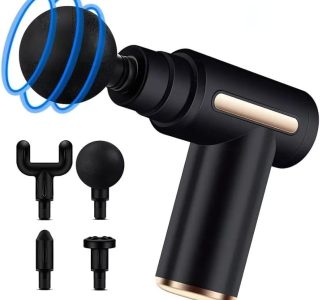 Massageador Muscular Eletrico Profissional Pistola – Alívio da Dor, Relaxamento, Liberação Miofascial, 4 Ponteiras, Portátil e Silencioso.