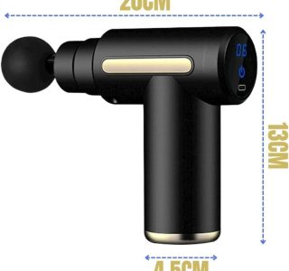 Massageador Elétrico Profissional Muscular Pistola Massagem – Recarregável – Super Relaxante – MioFascial Atleta Esportes 4 Ponteiras e Variação de Velocidades (cores variadas)
