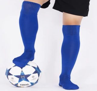 1 Par Meião Futebol Jogador Profissional Tam 38 Ao 45 Cor Preto