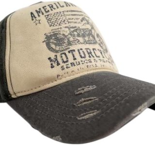 Boné LukeSports Motorcycle Vintage – Algodão, Ajustável e Confortável