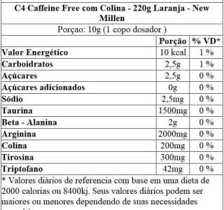 C4 Caffeine Free (220g), Laranja