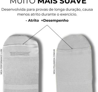 Meia Performance Duo Branco/Rosa Lurk Tamanho: (37-42)