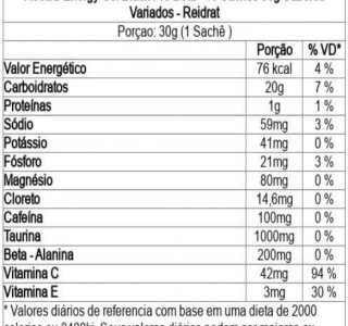 Reidrat Recarb Energy Gel Black Sabores Sortidos Caixa Com 10 Sachês De 30G (300G) Carboidrato Em Gel Bebida Energética Com Cafeína Taurina E Beta Alanina Carboidratos Eletrólitos
