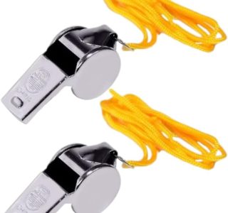 Apito De Metal Profissional Com Cordão Pack 2 Unidades ART SPORT