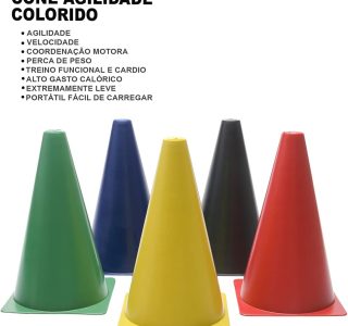Kit Funcional Escada + Corda + 10 Pratos + 10 Cones Treino, Cones Academia, Chapéu Chinês, Escada de Agilidade, Corda de Pular, Kit Musculação, Kit Futebol, Treino Futebol