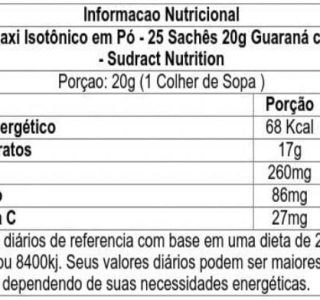 Hydramaxi Isotônico em Pó – 25 Sachês 20g Guaraná com Açaí – Sudract Nutrition, Cor: multi-colored, Tamanho único