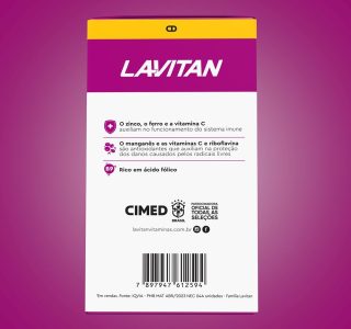 Multivitamínico Lavitan AZ Para Mulher Com 90 Comprimidos