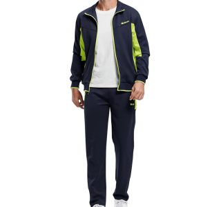 TBMPOY Conjunto de 2 peças de agasalho masculino para corrida, casual, atlético, aquecimento, zíper completo