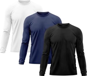 Kit 3 Camisetas Masculina Manga Longa Térmica Proteção Solar UV Dry Fit Segunda Pele X