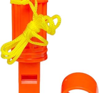 Apito de emergência com cordão segurança apito sobrevivência para pesca barco acampamento caça camping trilhas resgate salva-vidas, apito pederneira espelho e bússola 4 em 1