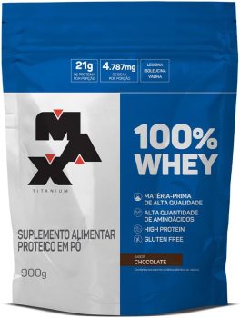 Max Titanium 100% Whey – 900G Refil Chocolate –