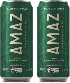 Kit 2X: Energético Mate com Limão Orgânico Amaz 355ml