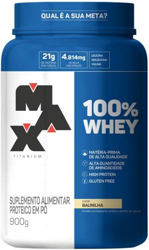 Max Titanium 100% Whey – 900G Baunilha –