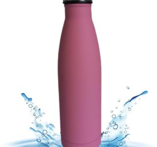 Garrafa De Água Portatil Inox Térmica Squeeze Com Camada Dupla Para Academia Esporte 500 ML Quente Frio UTIMAIS+ (Rosa)